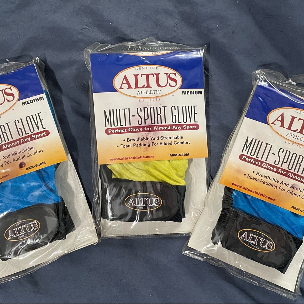 Altus Multi-Sport Gloves - Blue yellow and Black